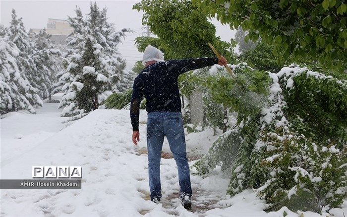 بارش برف بهاری در ارومیه