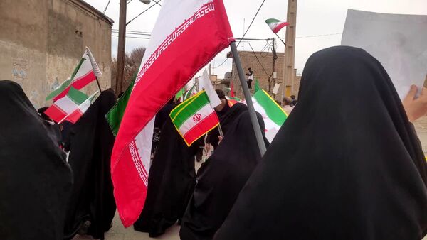 راهپیمایی 22 بهمن در روستای صرم قم