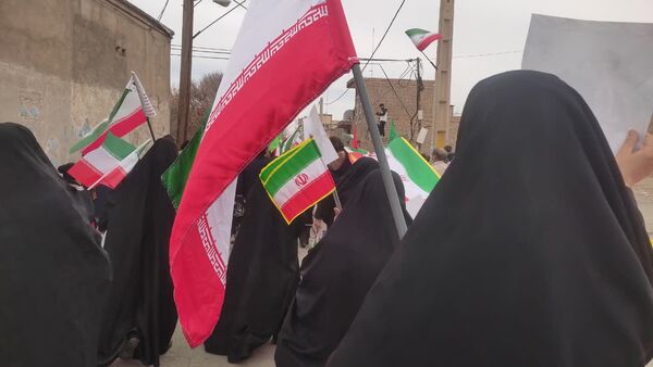 راهپیمایی 22 بهمن در روستای صرم قم