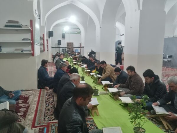 جلسه جزء خوانی قرآن کریم در شهرستان خلیل آباد 