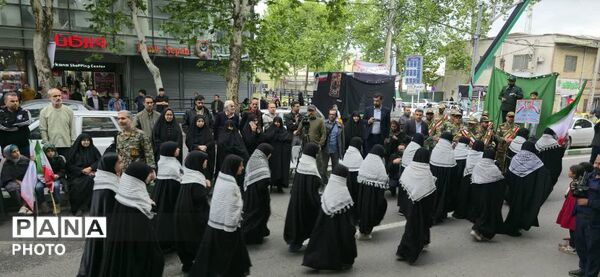 رژه باشکوه دختران معصومی شهرستان گرگان