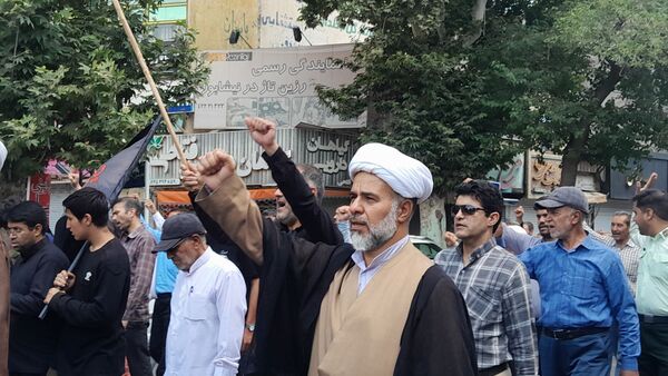  حضور بی نظیر مردن نیشابور در راهپیمایی بر علیه حمله رژیم صهیونسیتی