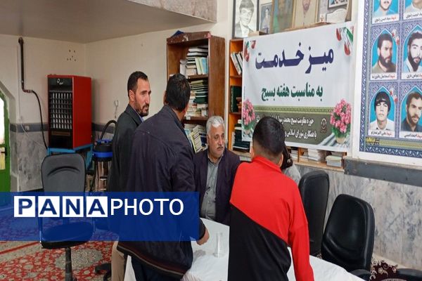 میز خدمت در مسجد جامع شهر بار نیشابور