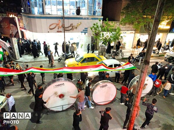 عزاداری هیأت های روستای سعد الدین در مراسم شبانه شهرستان کاشمر