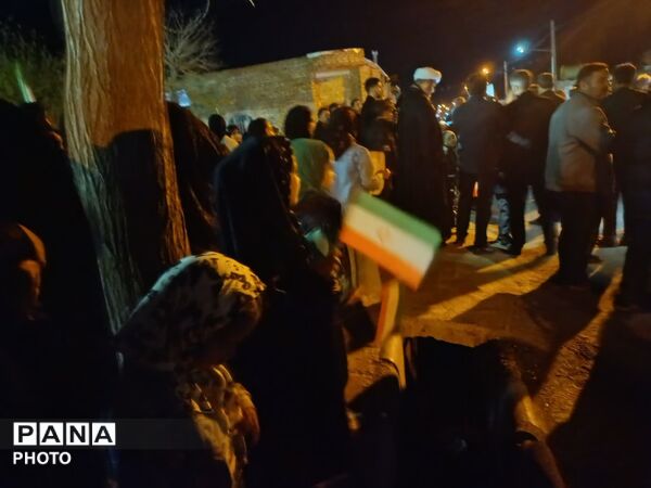 راهپیمایی شبانه مردم شهید پرور روستای مهدی آباد خلیل آباد 