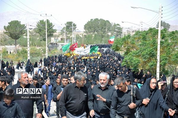 حضور دسته‌های سینه زنی برسر مزار شهید قهرمان شهرستان خوسف  خراسان جنوبی