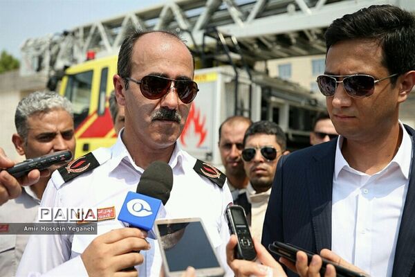 مانور آتش نشانی در جزیره کیش
