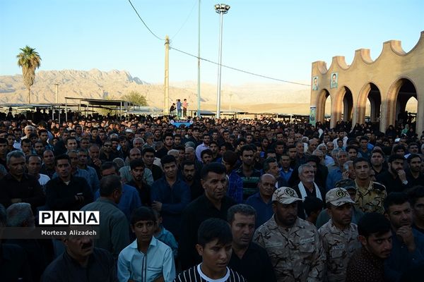 تشییع و خاکسپاری پیکر ۳ شهید حادثه تروریستی  اهوازدر باغملک