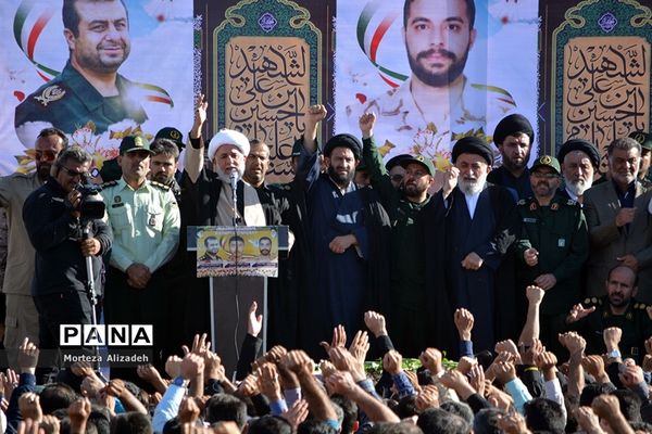 تشییع و خاکسپاری پیکر ۳ شهید حادثه تروریستی  اهوازدر باغملک