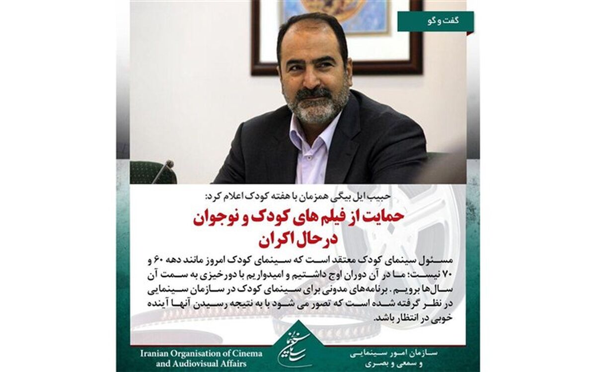 حبیب ایل بیگی:   از ظرفیت کلیه مدارس کشور برای دیدن فیلم های کودک  استفاده می کنیم