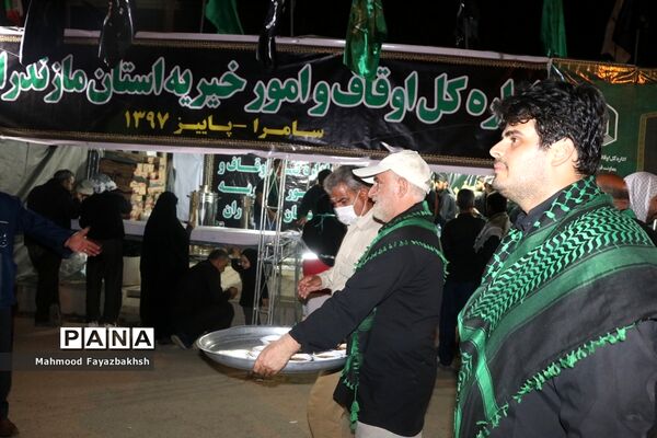 خدمت‌رسانی موکب حضرت علی اصغر (ع) مازندران به زائران اربعین