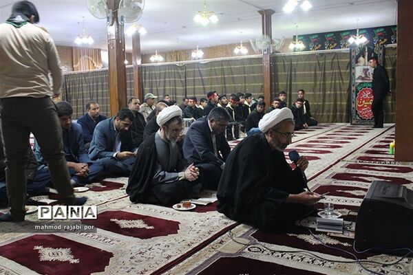 مراسم زیارت عاشورا هیئت محبین علی اکبر پیشتازان سازمان دانش‌آموزی استان کرمان