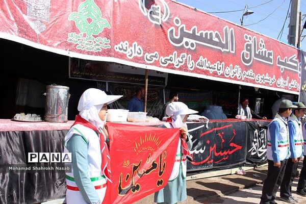 بازدید مدیرکل آموزش و پرورش خوزستان از موکب عشاق الحسین(ع) سازمان دانش آموزی در مرز شلمچه
