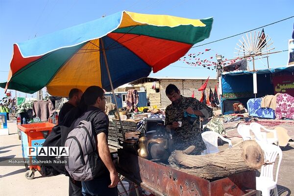 خدمات رسانی به زائرین اربعین در مرز شلمچه