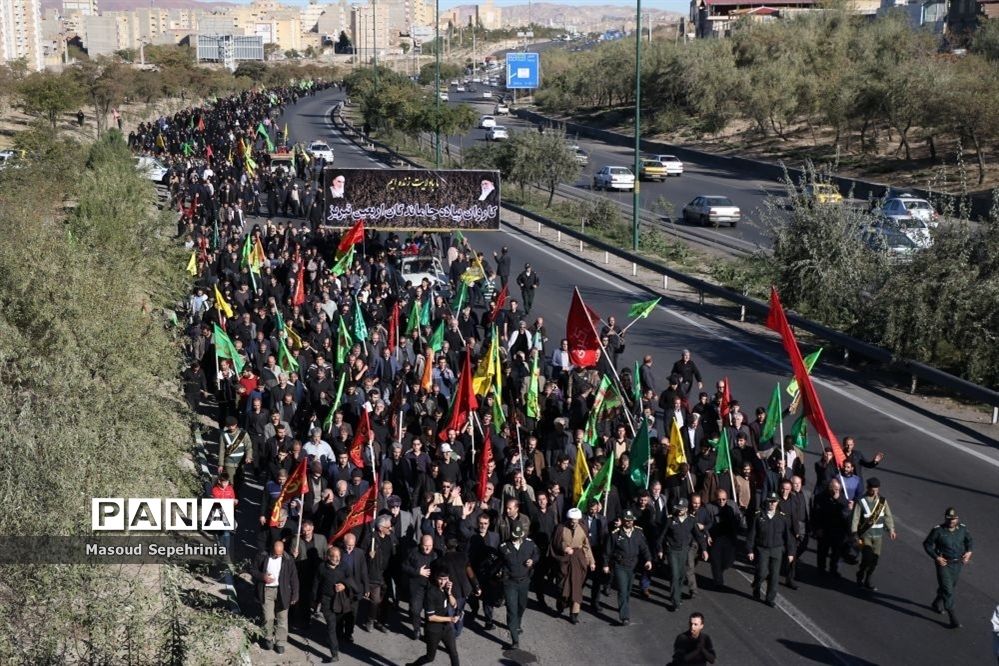 پیاده‌روی جاماندگان کربلا از مصلی تا وادی رحمت تبریز