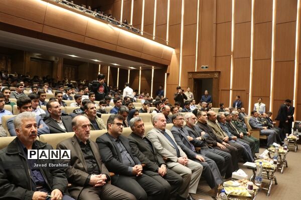 آیین نواختن زنگ پدافند غیر عامل در مشهد