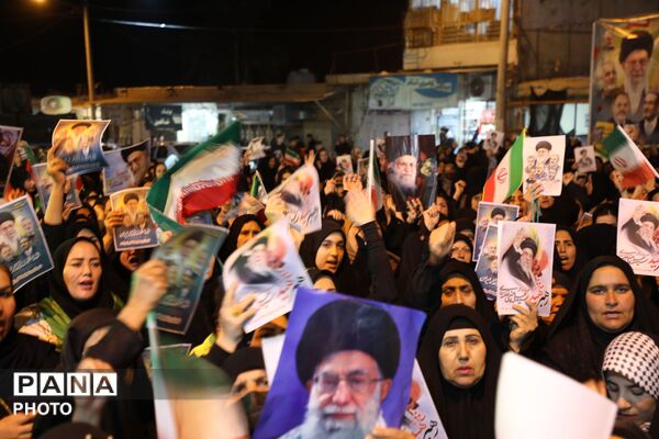  ادای احترام به ارتحال رهبر معظم انقلاب در شهرستان لنده 
