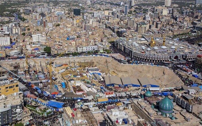 تصویر/ صحن حضرت زینب(س) در کنار حرم امام حسین(ع)