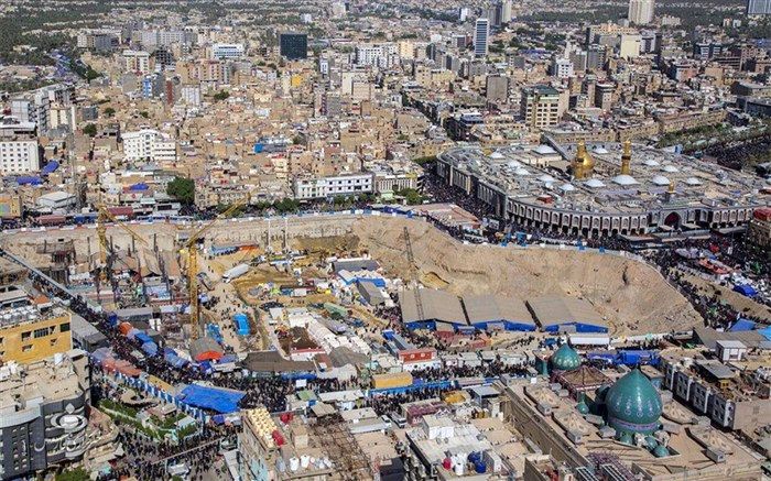 تصویر/ صحن حضرت زینب(س) در کنار حرم امام حسین(ع)