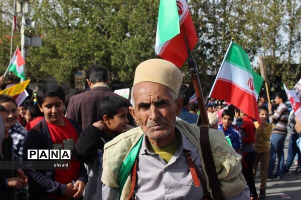 مراسم راهپیمایی روز 13 آبان در یاسوج