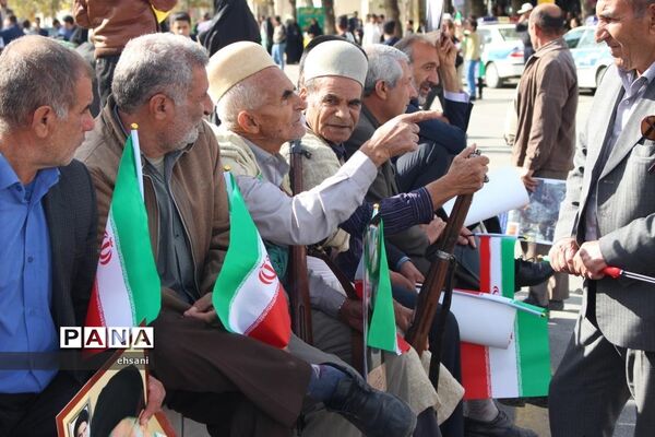 مراسم راهپیمایی روز 13 آبان در یاسوج