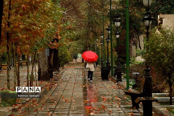 بارش باران پاییزی در تهران