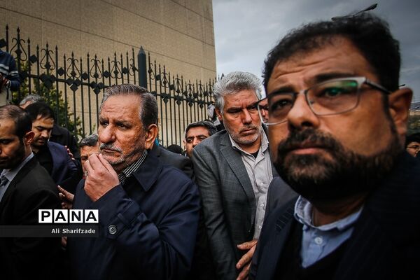مراسم تشییع پیکر مدیرعامل و معاون حقوقی پارلمانی سازمان تامین اجتماعی