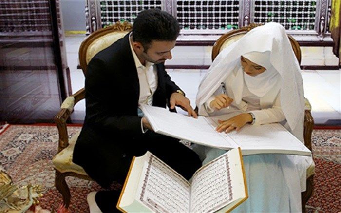 آستان مقدس عبدالعظیم حسنی میزبان  برگزاری مراسم عقد زوج های جوان  و جشن تکلیف دانش آموزان