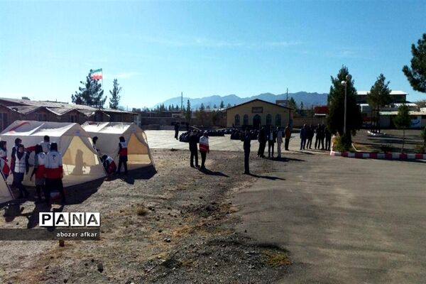 بیستمین مانور سراسری زلزله درشهرستان درمیان