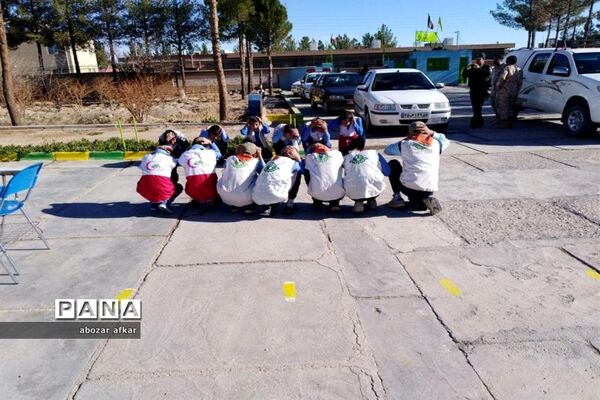 بیستمین مانور سراسری زلزله درشهرستان درمیان