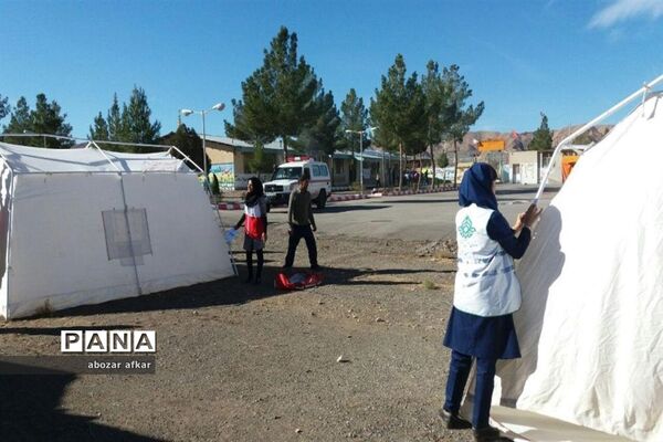 بیستمین مانور سراسری زلزله درشهرستان درمیان