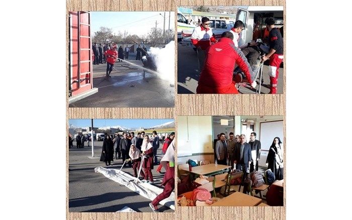 همزمان با سراسر کشور مانور زلزله در مدارس اشنویه اجرا شد