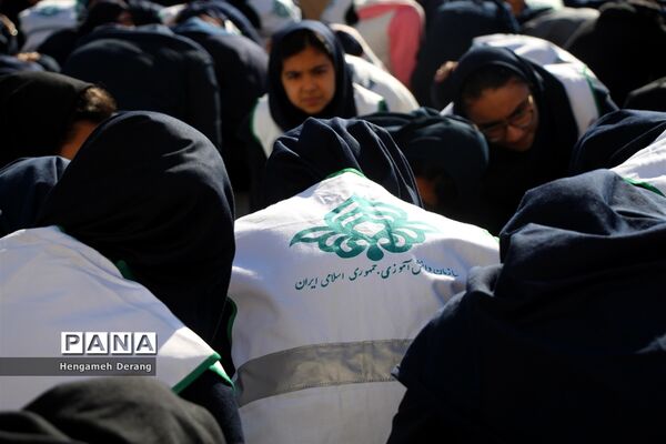 مانور زلزله و ایمنی در دبیرستان مهندس پروین شهرستان ساری