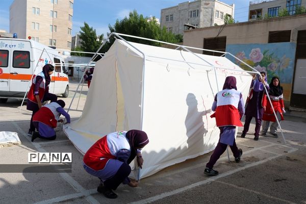 بیستمین مانور زلزله و ایمنی  در مدارس استان بوشهر-۲