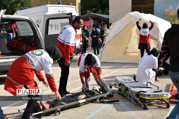 بیستمین مانور زلزله و ایمنی  در مدارس استان بوشهر-۲