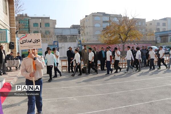 برگزاری افتتاحیه المپیاد ورزشی درون مدرسه‌ای در دبیرستان شهید هاشمی نژاد3 ناحیه 6 مشهد