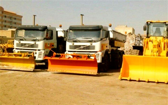 استقرار ماشین آلات راهداری جهت زمستان درفشافویه