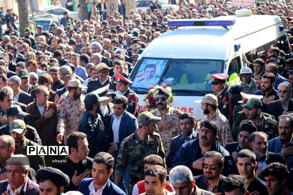 تشییع پیکر مطهر شهید حادثه تروریستی چابهار در یاسوج