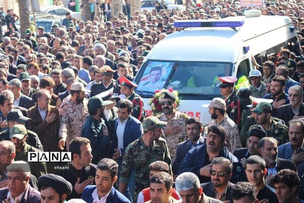 تشییع پیکر مطهر شهید حادثه تروریستی چابهار در یاسوج