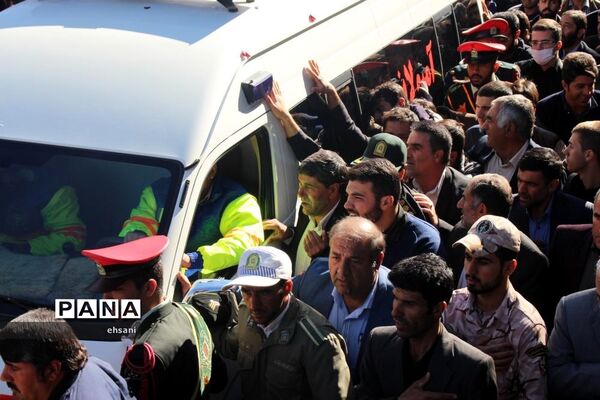 تشییع پیکر مطهر شهید حادثه تروریستی چابهار در یاسوج