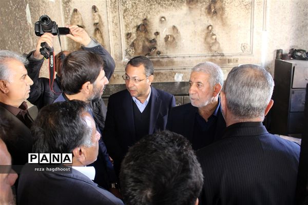 بازدید وزیر آموزش و پرورش از مدرسه حادثه دیده اسوه حسنه زاهدان