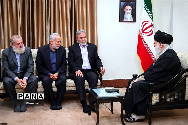 دیدار دبیرکل جنبش جهاد اسلامی فلسطین و هیئت همراه با رهبرمعظم انقلاب