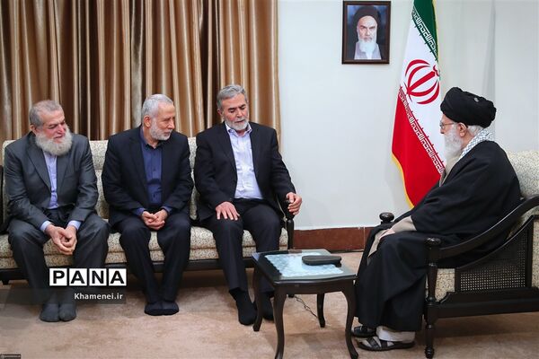 دیدار دبیرکل جنبش جهاد اسلامی فلسطین و هیئت همراه با رهبرمعظم انقلاب