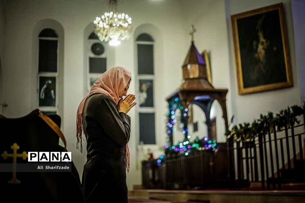 مراسم میلاد حضرت عیسی مسیح در کلیسا حضرت مریم