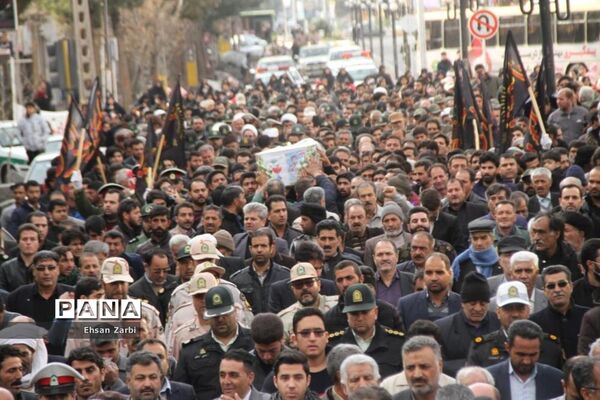 مراسم تشیع پیکر پاک و مطهر  شهید غلامحسن جام‌دوست در تربت جام