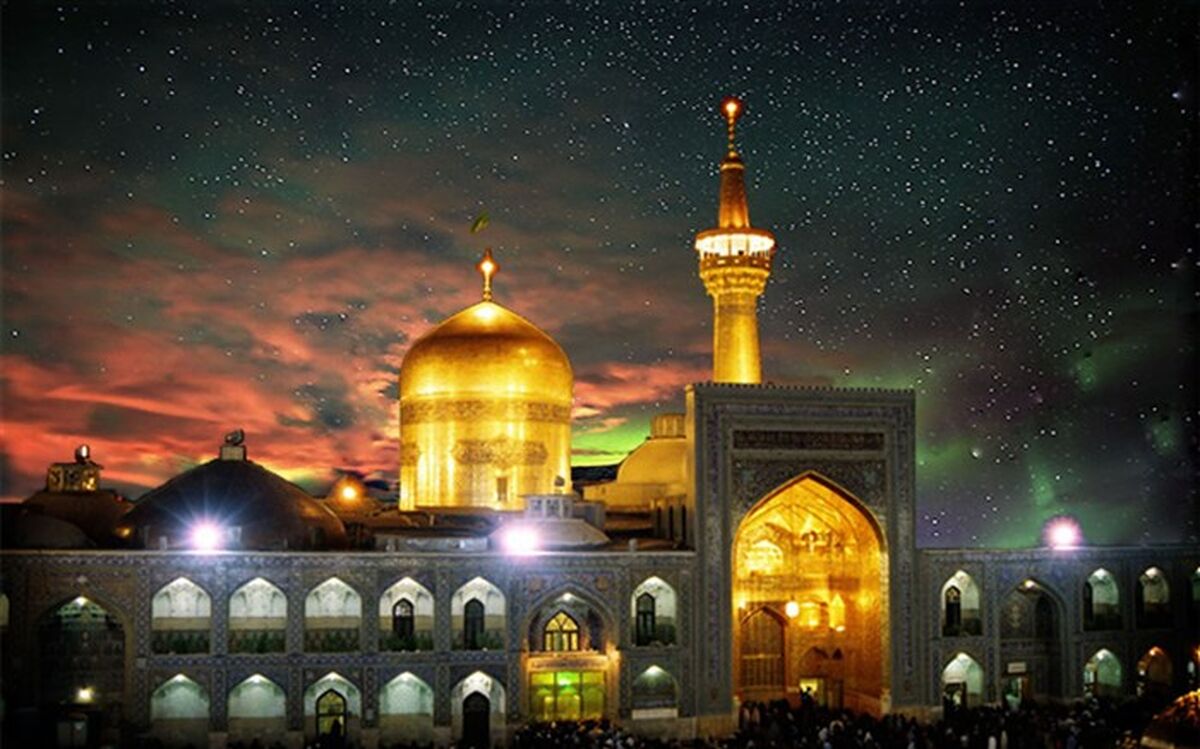 گنبد امام رضا (ع) در یک روز برفی + عکس