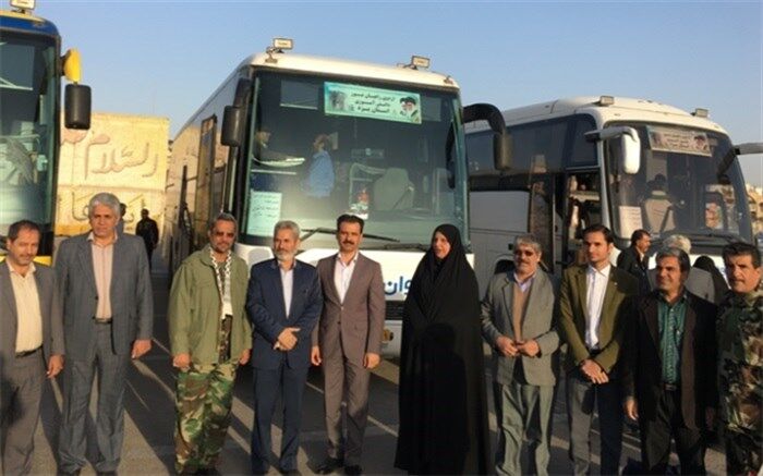اعزام دانش آموزان متوسطه ناحیه یک  یزدبه مناطق عملیاتی جنوب