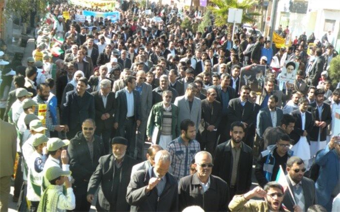 راهپیمایی 22 بهمن در سیستان و بلوچستان آغاز شد