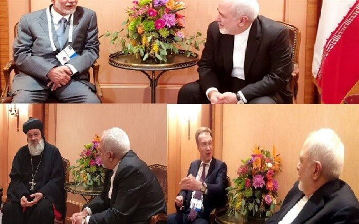 دیدار وزیرخارجه عمان و رئیس مجمع جهانی اقتصاد با ظریف درمونیخ