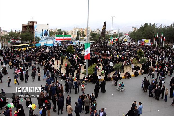 مراسم راهپیمایی 22 بهمن در شهرستان بیرجند
